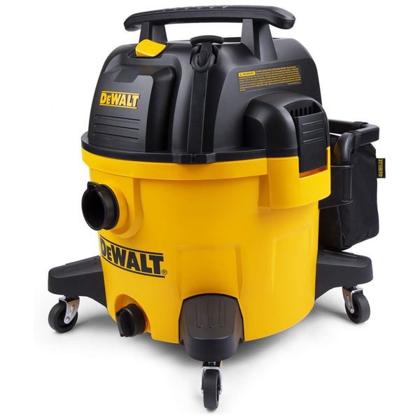 Aspirador de Pó e Líquidos 34L com Motor Potente, Cabo de Alimentação 6 Metros, Ideal para Serviços Pesados em Oficinas, 110V, DEWALT DXV09PZ, Amarelo