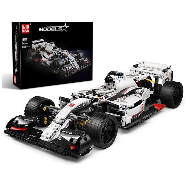 Kit de Construção Carro de Corrida Fórmula 1 com 1235 Peças para Crianças e Adultos, Mould King Technik Sports Car, Branco