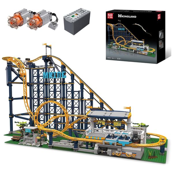 Kit de Construção Montanha Russa com 3238 Peças para Crianças e Adultos, Mould King, Colorida