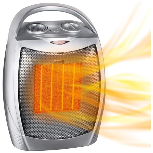 Aquecedor Cerâmico Portátil 1500W, 110V, GIVEBEST PCT 905, Cinza