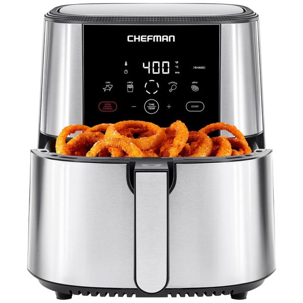 Fritadeira Elétrica Capacidade 7.5 L Antiaderente 1700W, 110V, CHEFMAN TurboFry, Prateado