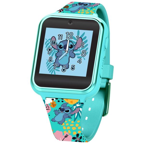 Relógio Smartwatch Disney Lilo e Stitch com Câmera Selfie, 6 Jogos e 10 Mostradores Diferentes, Accutime, Azul