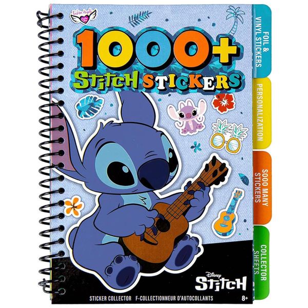 Livro de Adesivos Disney Stitch com 1000 Adesivos e 10 Páginas de Colecionador, Fashion Angels