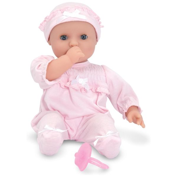 Boneca Jenna 30 cm de Altura com Olhos que Abrem e Fecham para Crianças Entre 1 e 3 Anos, Melissa & Doug, Rosa