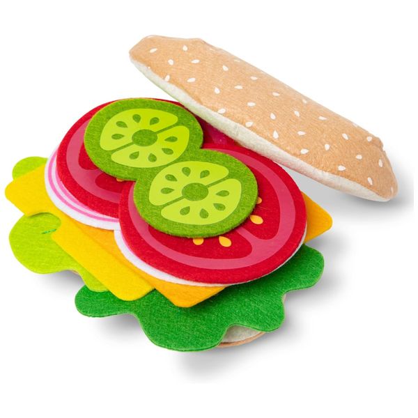 Kit Sanduíche Infantil de Feltro com 33 Peças para Crianças Acima de 2 Anos, Melissa & Doug