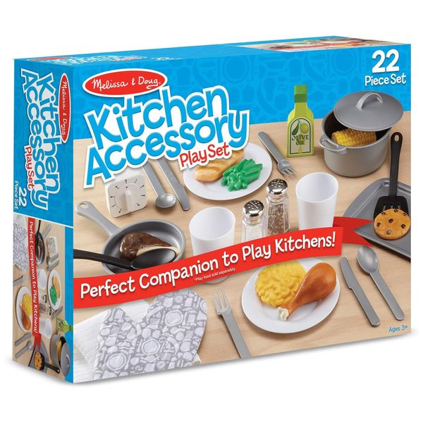 Kit Utensílios de Cozinha Infantil com 22 Peças para Crianças Acima de 3 Anos, Melissa & Doug
