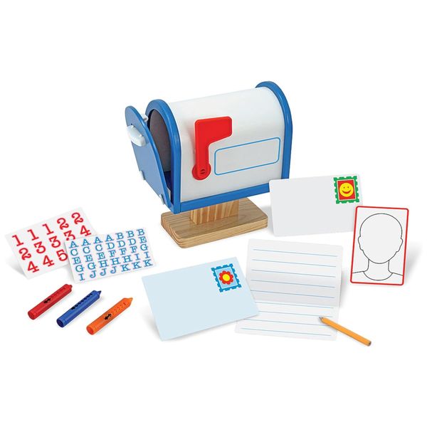 Caixa de Correio Infantil de Madeira com Cartas e Cartões Postais, Brinquedo Educativo para Crianças Acima de 4 Anos, Melissa & Doug