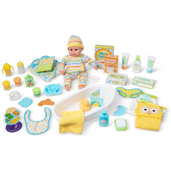Boneca 38 cm de Altura com 48 Acessórios para Crianças Acima de 3 Anos, Melissa & Doug