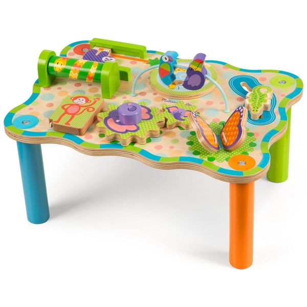 Mesa de Atividades Infantil, Tema Selva com 8 Atividades Práticas Diferentes para Ajudar a Desenvolver Habilidades Importantes, Melissa & Doug