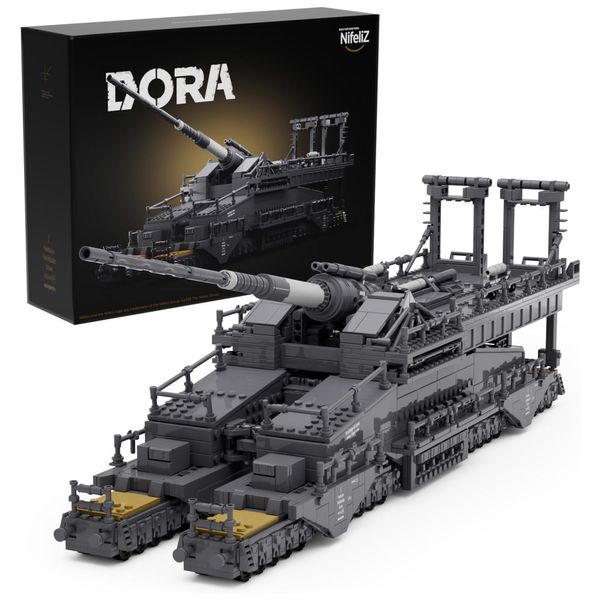 Kit de Construção Equipamento Militar da 2 Guerra Mundial com 2355 Peças para Adolescentes e Adultos, Nifeliz, Cinza