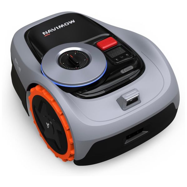 Robô Cortador de Grama Sem Fio, até 600 m2 com Controle por APP e Mapeamento Inteligente, Navimow i105N, 110V Cinza e Laranja