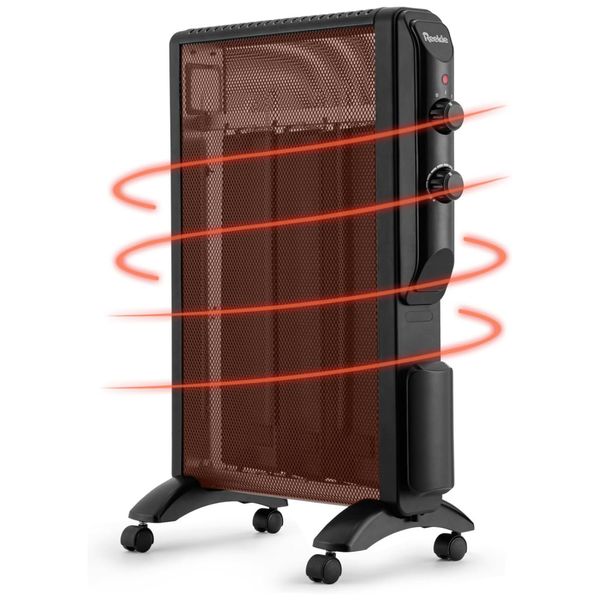 Aquecedor Elétrico com Proteção de Segurança, 2 Níveis de Calor e Silencioso, 110V 1500W, Reekie, Preto