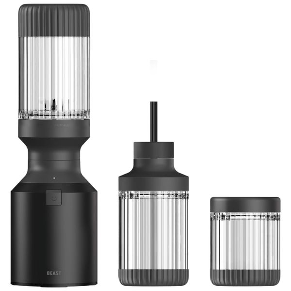 Mini Liquidificador para Vitaminas 640mL com Desligamento Automático e Acessórios, 110V 600W, BEAST, Preto