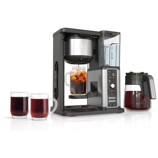 Máquina de Café Quente ou Gelado 12 Xícaras com Reservatório Removível, 110V 1550W, Ninja CM371, Preta