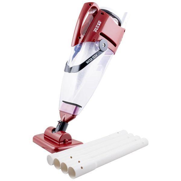 Aspirador de Piscina sem Fio, Recarregável com Duração da Bateria de 45 Minutos, 110V, POOL BLASTER, Vermelho