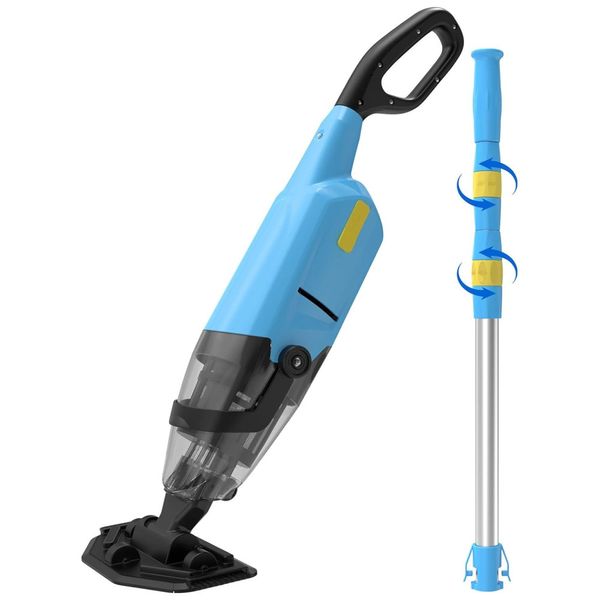 Aspirador de Piscina sem Fio, Recarregável com Duração da Bateria de 1H, 110V, Efurden, Azul