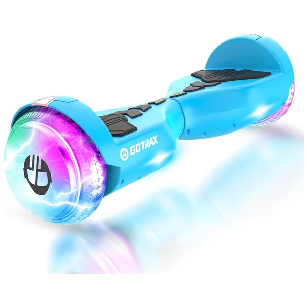 Hoverboard com Luz LED, Alto Falante Musical, Velocidade de 9km/h e Alcance até 9 km, para Crianças e Adolescentes até 80 kg, 110V 250W, Gotrax Surge