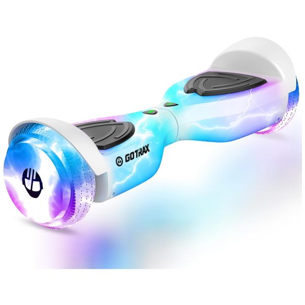 Hoverboard com Luz LED, Alto Falante Musical, Velocidade de 9km/h e Alcance até 8 km, para Crianças e Adolescentes até 80 kg, 110V 250W, Gotrax