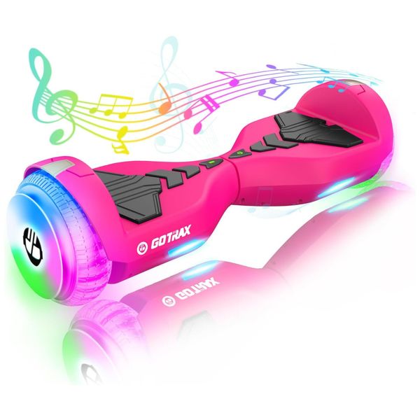 Hoverboard com Farol de LED, Alto Falantes, Velocidade de 9km/h e Alcance até 6 km, para Crianças e Adolescentes até 80 kg, 110V 250W, Gotrax Pulse