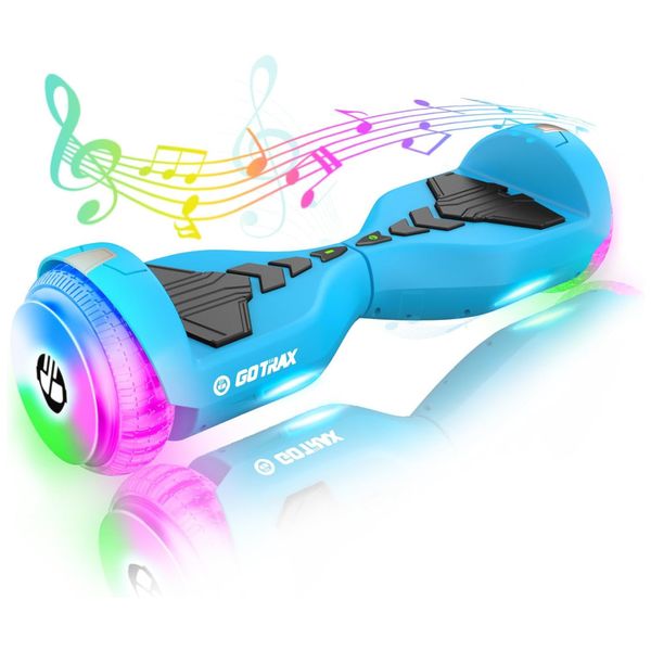 Hoverboard com Farol de LED, Velocidade de 9km/h e Alcance até 9 km, para Crianças e Adolescentes até 80 kg, 110V 250W, Gotrax Pulse Max, Azul