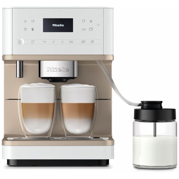 Máquina de Café Automática 1,8L com OneTouch, Sistema Aromático, 8 Perfis Individuais e Wi-fi, 110V, Miele CM6360, Branca