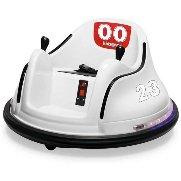 Carro Elétrico Infantil Bate Bate 6V com Adesivo Personalizável, Controle Remoto, Luzes LED e Giro de 360º para Crianças de 1 a 5 Anos, Kidzone,