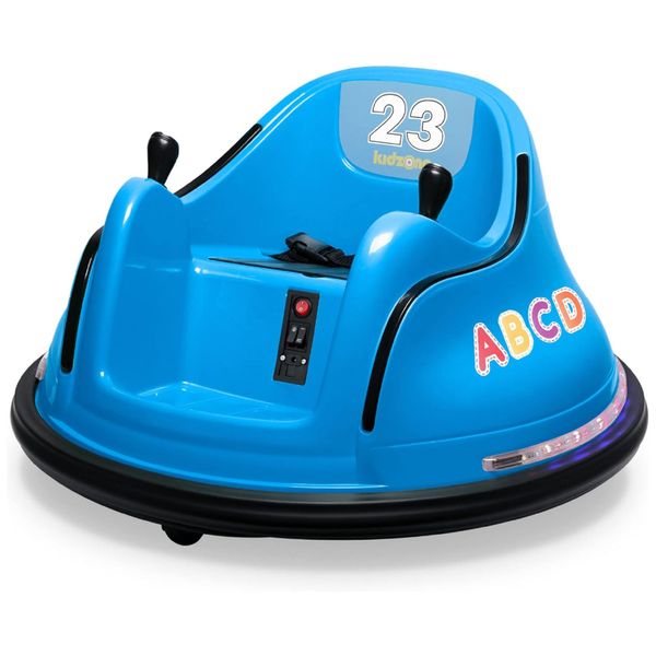 Carro Elétrico Infantil Bate Bate 12V com 2 Velocidades, Controle Remoto, Luzes LED, Bluetooth e Giro de 360º para Crianças de 1 a 5 Anos, Kidzone,