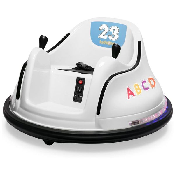 Carro Elétrico Infantil Bate Bate 12V com 2 Velocidades, Controle Remoto, Luzes LED, Bluetooth e Giro de 360º para Crianças de 1 a 5 Anos, Kidzone,