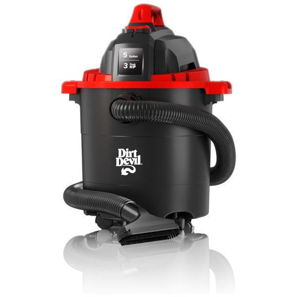 Aspirador de Pó Portátil com Fio, Úmido e Seco, Capacidade de 18,95L, 110V, Dirt Devil SD65000, Preto
