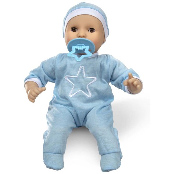 Boneco Jordan de 30 cm de Altura com Chupeta, Roupa Azul, Melissa & Doug