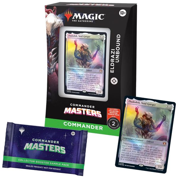 Magic The Gathering Commander Masters Deck com 100 Cartas, 2 Cartas Colecionador e Acessórios para Jogadores de 13 Anos ou Mais