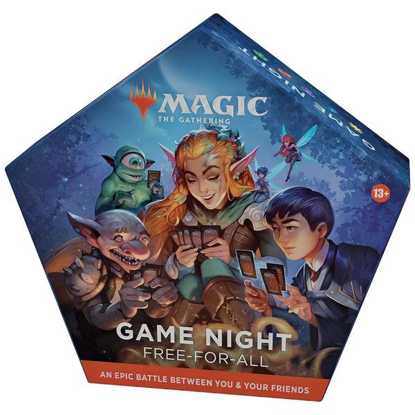 Kit Magic The Gathering 2022 Game Night 5 Decks Completos para Partidas Rápidas com Até 5 Jogadores, 300 Cartas