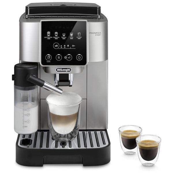 Maquina de Café com Bocal para Espuma de Leite Automático, 13 Configurações e Moedor de Café Integrado, 110V 1250W, De'Longhi Magnifica Start, Prata