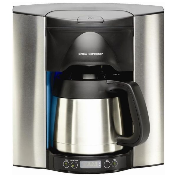 Cafeteira de Embutir na Parede com Sistema Auto Enchimento para 10 Xícaras, 110V 1500W, Brew Express, Prata