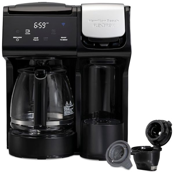 Cafeteira com 3 Opções de Retirada, Reservatório Removível e Compatível com Alexa, 110V, Hamilton Beach, Preta