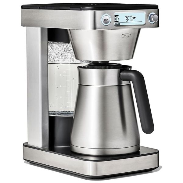 Cafeteira de 12 xícaras com Jarra Térmica de Parede Dupla com Isolamento a Vácuo e Controle de Temperatura, 110V, OXO, Prata