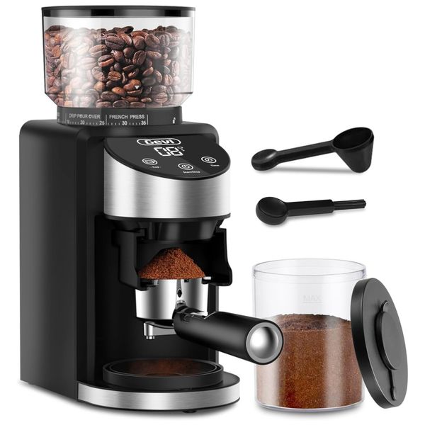 Moedor de Café Elétrico até 14 Xícaras com 35 Configurações de Moagem, 110V 200W, Gevi, Preto