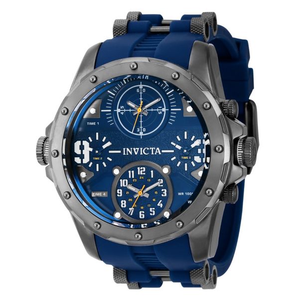 Relgio Masculino das Foras da Coalizo - 50mm. Cinza. Azul 39354, Invicta