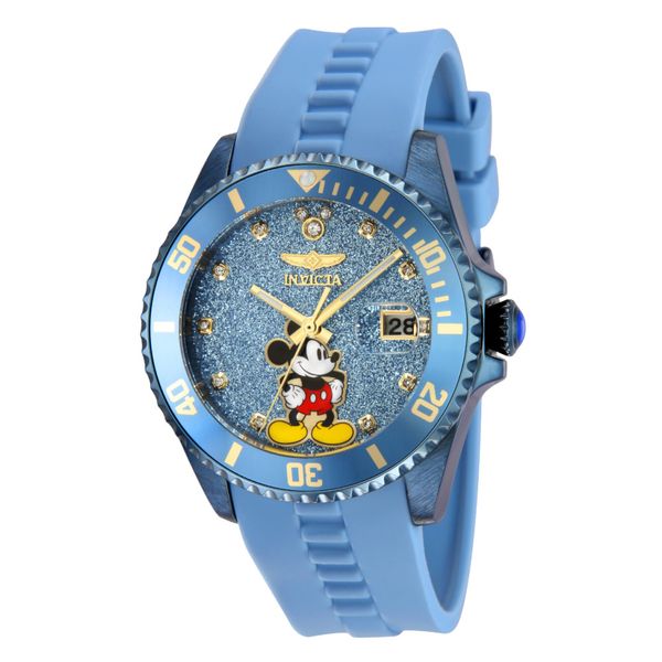 1 EDIO LIMITADA - Relgio feminino Disney Limited Edition Mickey Mouse - 38 mm. Azul 41312-N1, Invicta