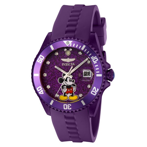 1 EDIO LIMITADA - Relgio feminino Disney Limited Edition Mickey Mouse - 38 mm. Roxo 41310-N1, Invicta