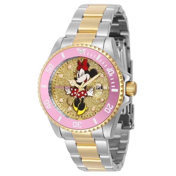 1 EDIO LIMITADA - Relgio Feminino Disney Edio Limitada Minnie Mouse - 36mm. Ouro. Ao 41333-N1, Invicta