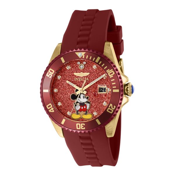 1 EDIO LIMITADA - Relgio feminino Disney Limited Edition Mickey Mouse - 38 mm. Vermelho 41311-N1, Invicta