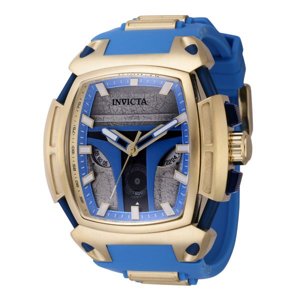 Relgio masculino Star Wars Jango Fett - 53 mm. Ouro. Azul 43665, Invicta
