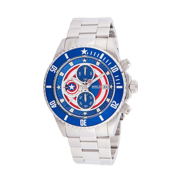 1 EDIO LIMITADA  Relgio masculino Marvel Capito Amrica  47 mm. Ao 34622-N1, Invicta