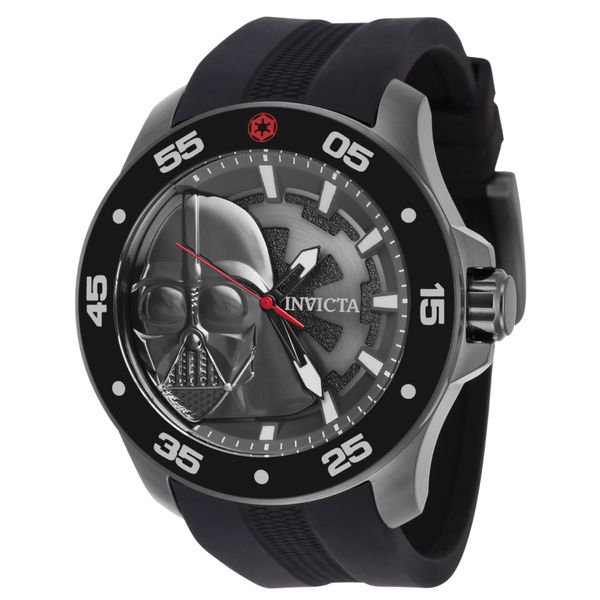 Relgio masculino Star Wars Darth Vader - 50 mm. Preto 43066, Invicta