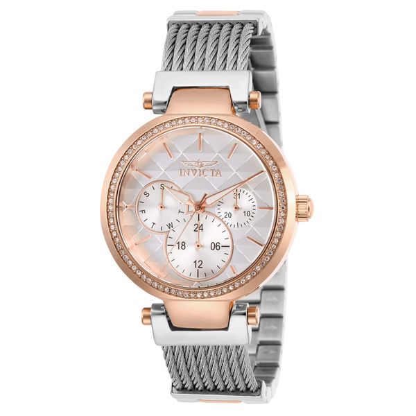 Relgio feminino anjo - 36 mm. Rosa ouro. Prata 28922, Invicta