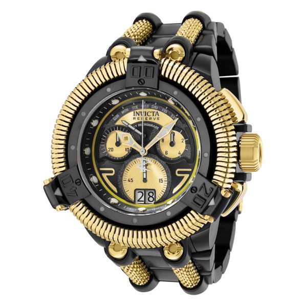 Relgio masculino King Python Swiss Ronda 8040.N calibre - 50 mm. Ouro. Preto 35223, Invicta