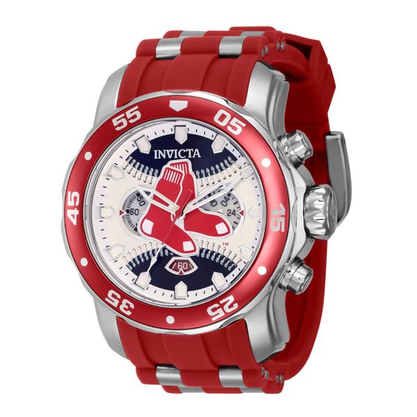Relgio masculino MLB Boston Red Sox - 48 mm. Ao. Vermelho 42832, Invicta