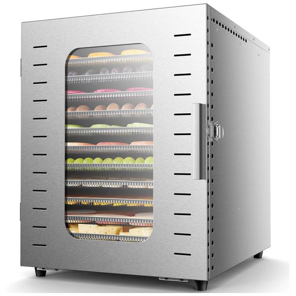 Desidratador de Alimentos com 12 Bandejas e temperatura de até 87ºC, 110V 1200W, Ausegia, Prata