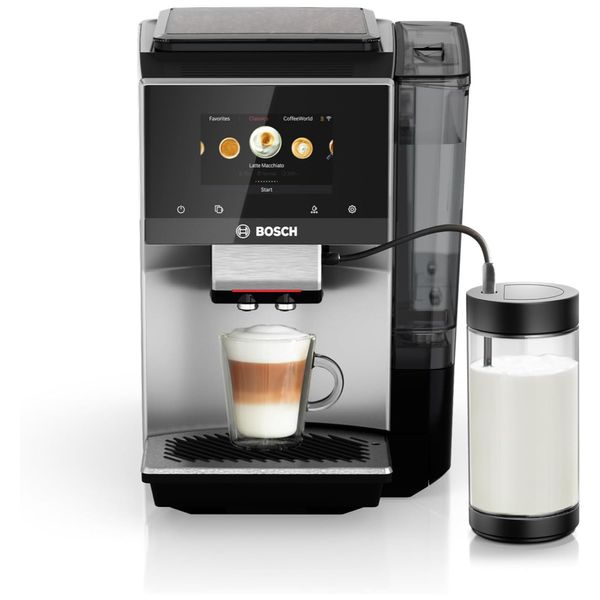 Máquina de Café com Home Connect, Recipiente de Leite em Vidro, 36 Variedades de Café com Coffee World e Xícara Dupla, 110V 800W, Bosch Série 800